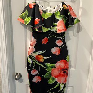 Va Va Voom Beautiful Stretch Flower Dress Size S